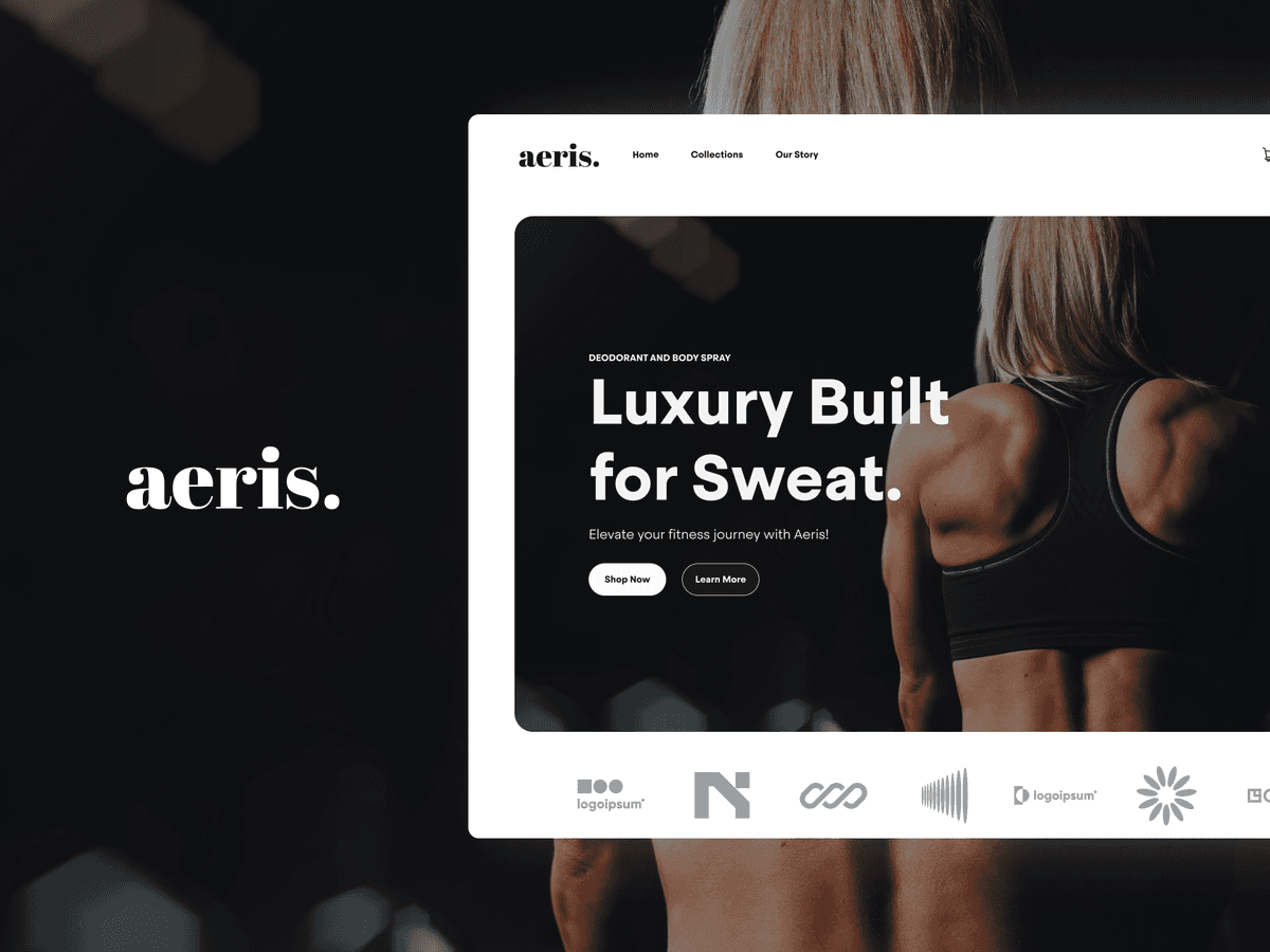 Aeris Body Spray Landing Page